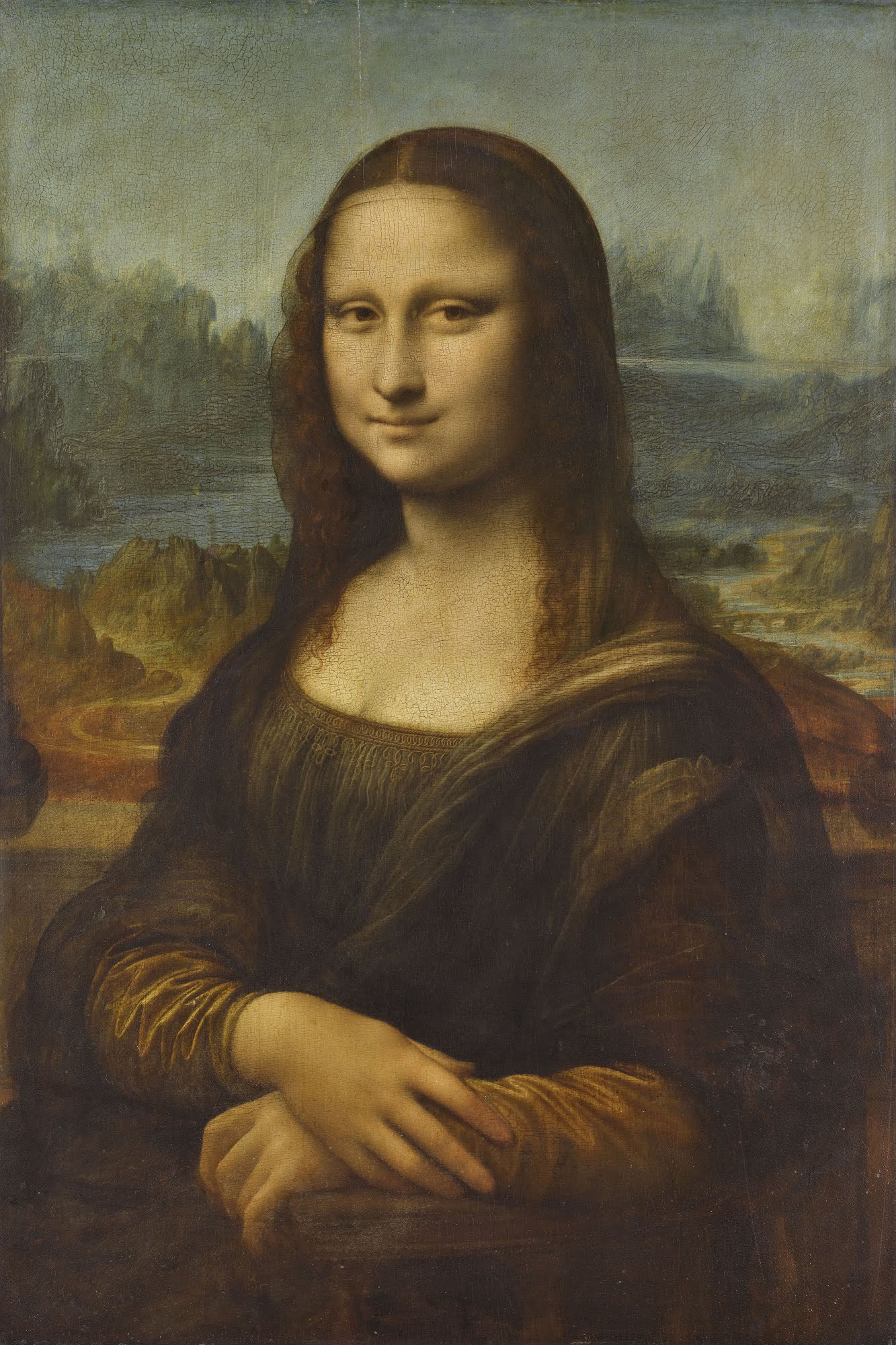Portrait of Lisa Gherardini, wife of Francesco del Giocondo, known as "Monna Lisa, la Gioconda" or "Mona Lisa"