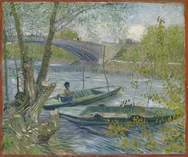 Fishing in Spring, the Pont de Clichy (Asnières)